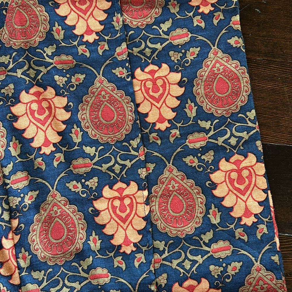 Chasing Unicorns Black Floral Wide-Leg Pants with Orange Print - Picture 9 of 11